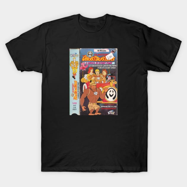 Ghostbusters: A Ghoul In Every Port VHS T-Shirt by An Era Gone